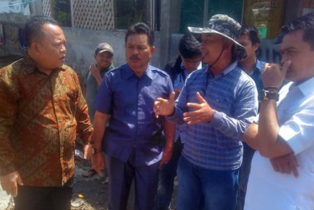 Sidak Proyek Pergantian Jembatan Air Rambai