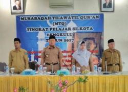 Pembukaan lomba Musabaqoh Tilawatil Quran (MTQ) tingkat SD dan SMP pada Senin (14/8)