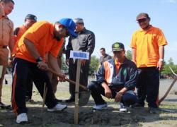 Walikota Bengkulu H. Helmi Hasan saat penanaman mangrove kerjasama CSR Pertamina dan Universitas Muhammadiyah Bengkulu (UMB)