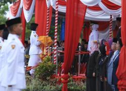 Upacara peringatan HUT RI ke 72 di halaman Kantor Walikota Bengkulu, Bentiring, Kamis pagi (17/8/2017)