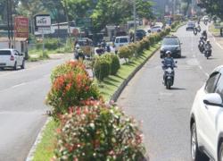 Pemerintah Kota Bengkulu terus menggeber penataan taman kota, terkhusus yang berada di median jalan